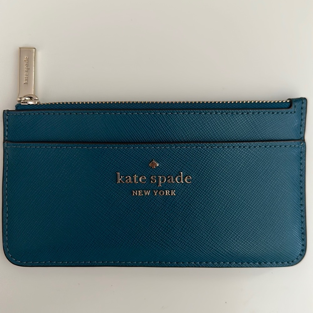 Kate spade zip card holder with top zip.